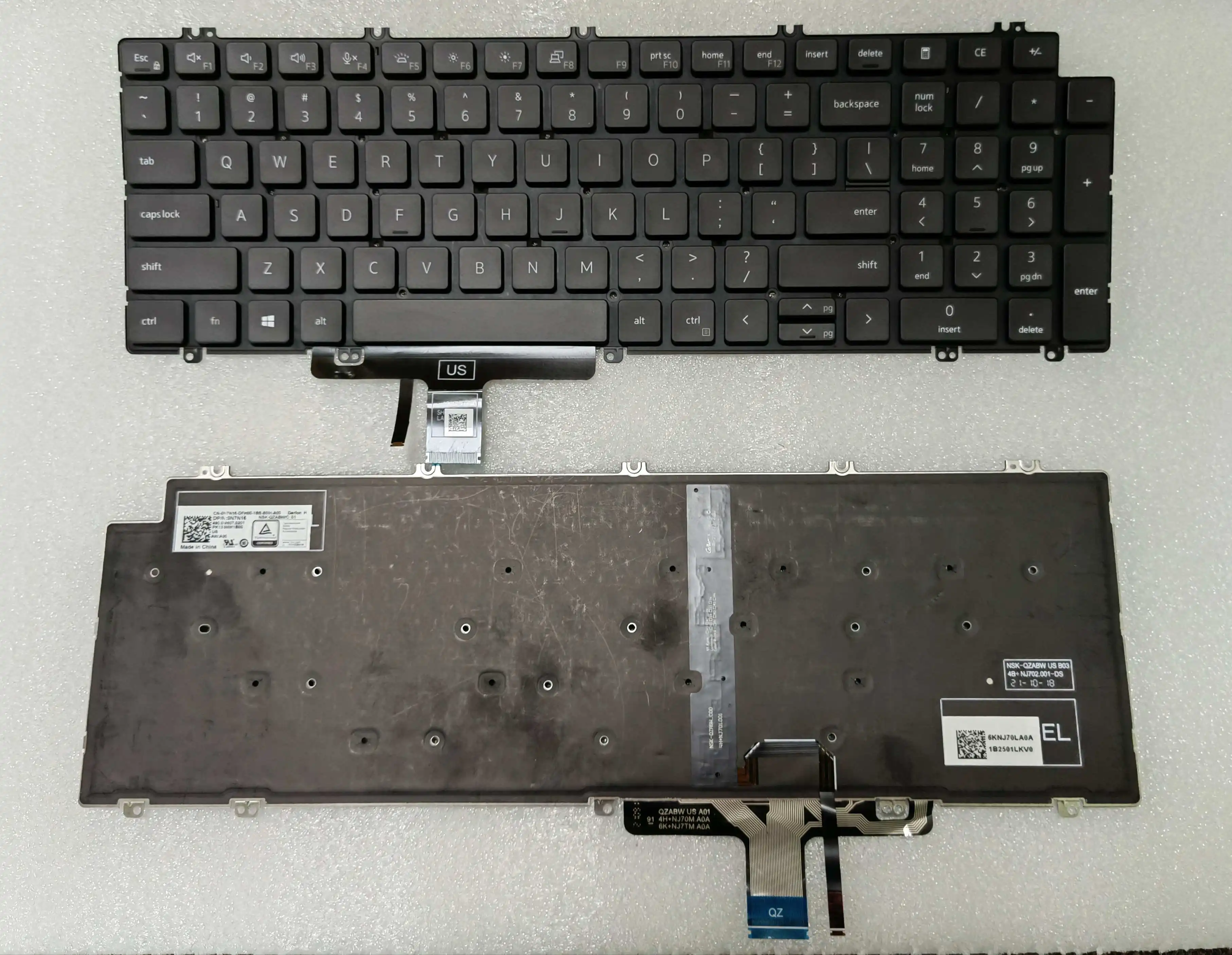 Tastiera Usa Per Dell Latitude 5520 5521 Retroilluminata Non Adatta E5520 Inspiron 5520