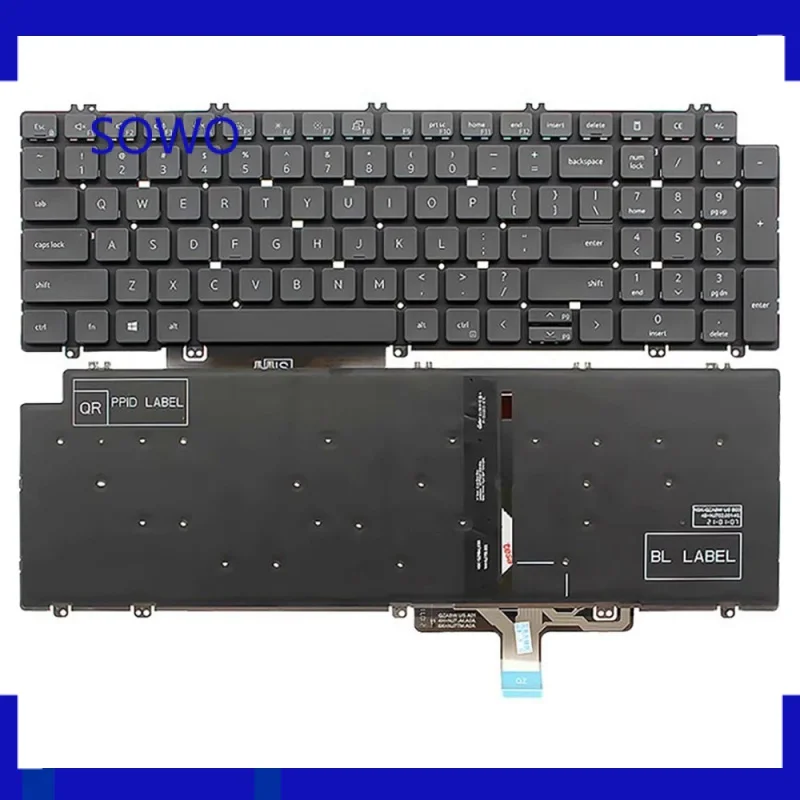 Nuova Tastiera Con Retroilluminazione Per Dell Precision 5520 5521 5530 5531 3560 3561 3570