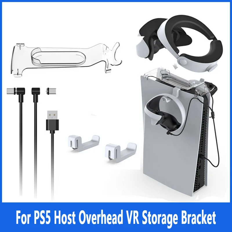 Ricarica Per Ps5 Host Overhead Vr Storage Staffa + Maniglia/Rack Per Cuffie + Type-C Assorbimento Magnetico Pacchetto Di Ricarica Due In Uno