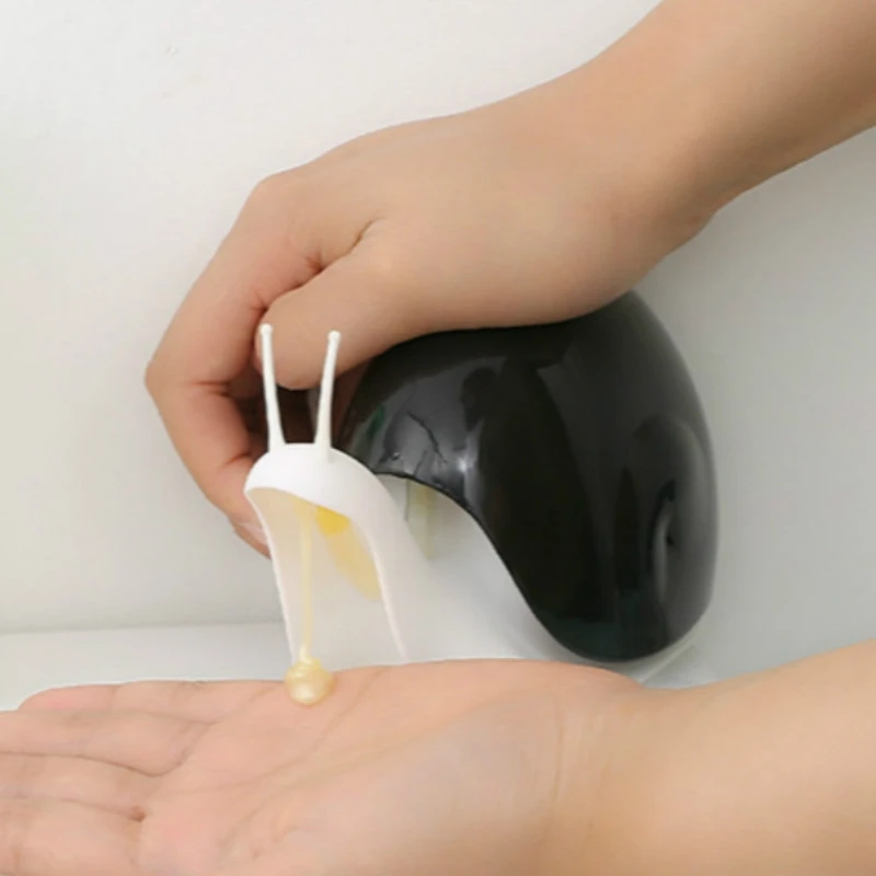 Cartoon Snail Design Liquid Soap Dispenser Facial Cleanser Organize Bottle Shampoo Shower Gel Lotion Storage Bottles