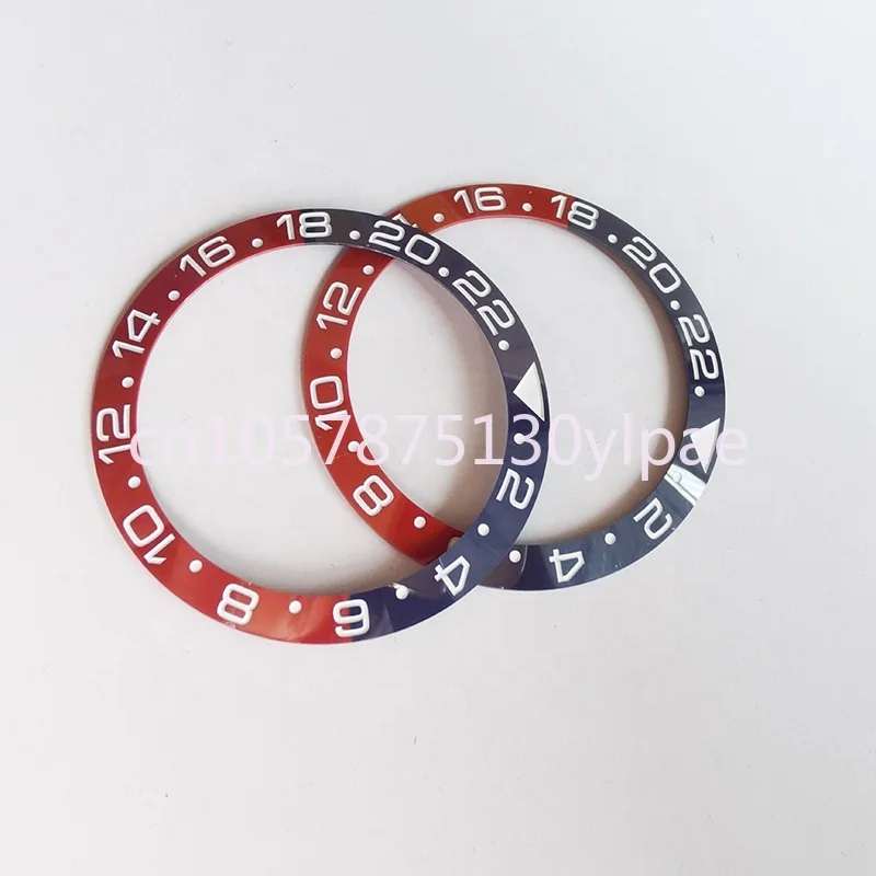 Inserti Per Castoni In Ceramica Per Rex Gmt 126710 Master Luxury Pepsi Blue Red Accessori Per Orologi Anello Da 38Mm