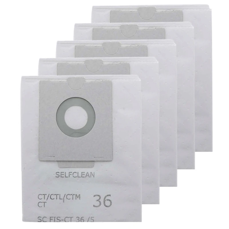 Ad-5Pcs Sacchetto Filtro Antipolvere Per Aspirapolvere Per Accessori Per Aspirapolvere Festool Ct36E