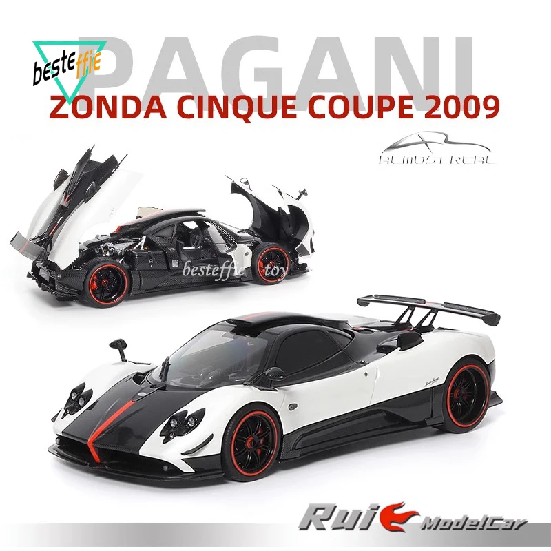 1: 18 Simulazione Ar Pagani Zonda Cinque 2009 Lega Supercar Model Collection Room Ornament Boy Christmas Collection Model Gifts