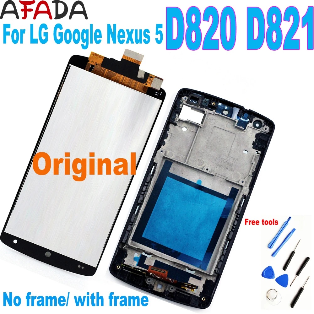 Display Lcd Originale Per Lg Google Nexus 5 D820 D821 Display Lcd Con Gruppo Digitalizzatore Cornice Touch Screen