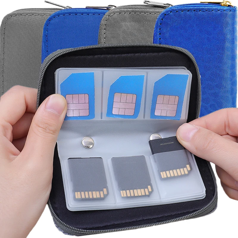 22 Slot Sd Card Holder Case Memory Card Storage Organizer Per 18 Sd Sdhc Card 4 Schede Cf Mini Borse Impermeabili Portatili
