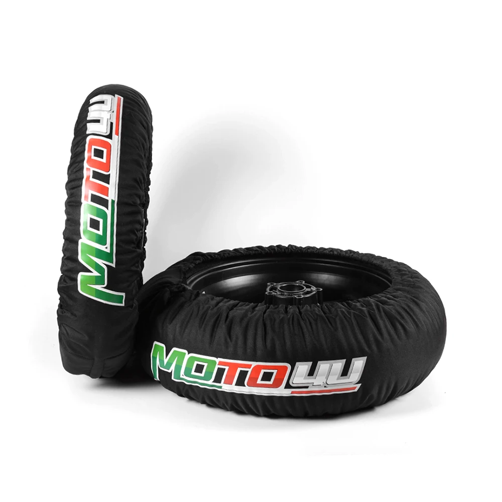 Moto4U Scalda Pneumatici 12 Pollici 110/120 110/140 120/165 120/180 120/190 120/200 Anteriore Posteriore Moto Da Corsa Pneumatico Coperchio Nero