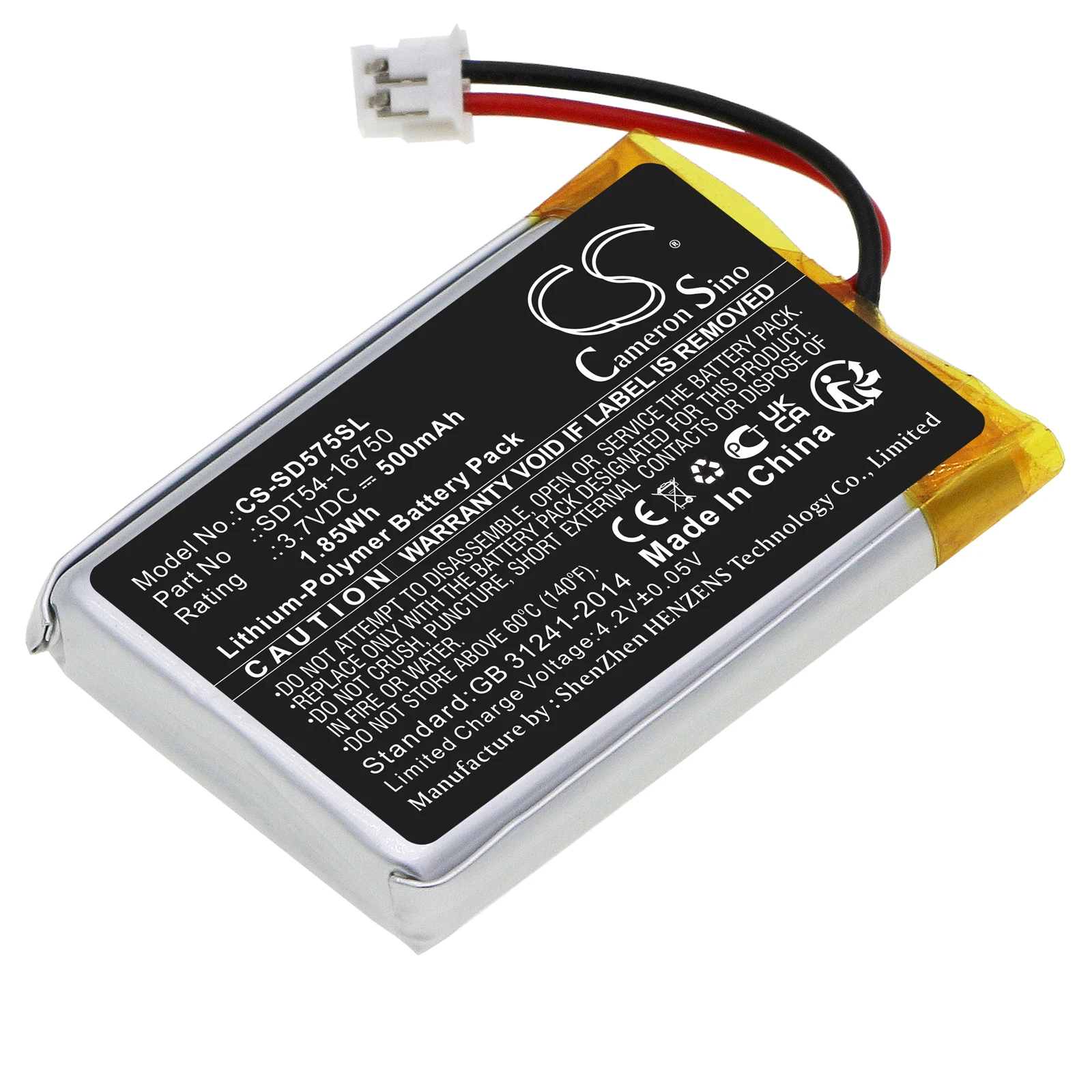 Collare Per Cani 500Mah Batteria Per Sportdog Sdt54-16750 Sportdog Sporttrainer Sd-575 Black Edition Collar Sd-575 Sd-575E