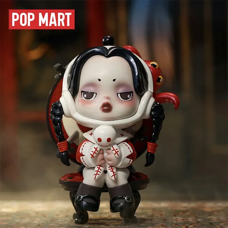 Hot Skullpanda X The Addams Family Action Figure Doll Toys Cute Skullpanda Figures Decorazione Regali Per Bambini
