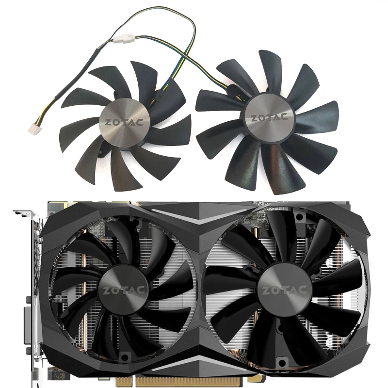 Nuovo 87Mm 100Mm Ga92S2H Gaa8S2U Gtx 1080Ti Mini Gpu Fan, Per Zotac Geforce Gtx 1080Ti Mini 1070Ti Mini 1060 Ventola Di Raffreddamento Della Scheda Vi