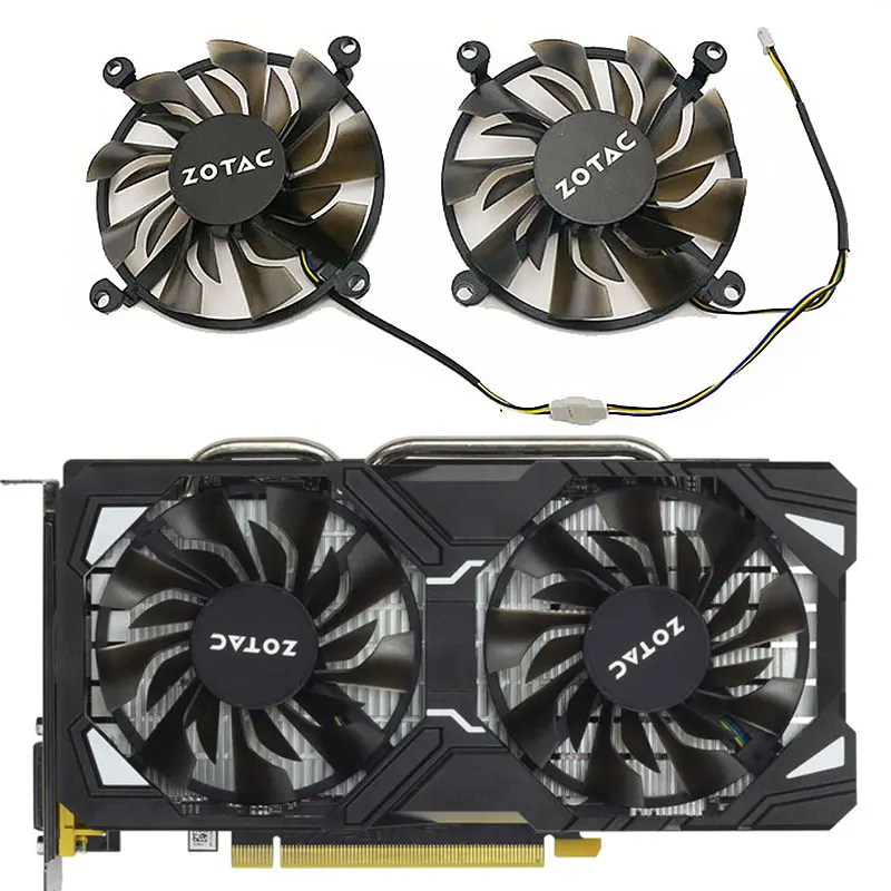Nuovo 1Set 86Mm 4Pin P106-100, Gtx 1060 Gpu Fan, Per Zotac Gtx 1060 Gtx 960 Gtx 950, Cmp106-100 Ventola Di Raffreddamento Della Scheda Grafica