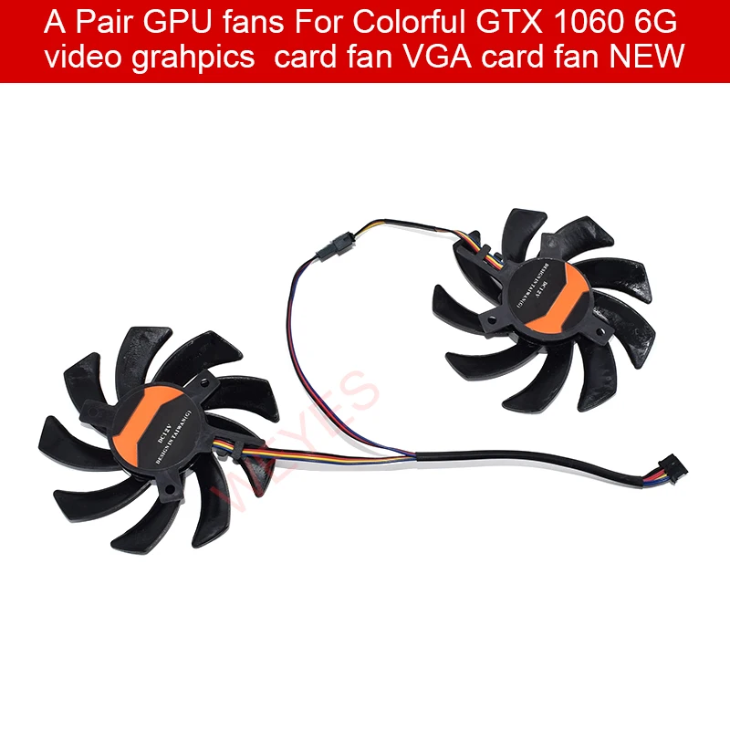 Una Coppia Di Ventole Gpu Per Colorate Gtx 1060 6G Video Grahpics Dc12V Card Fan Vga Nuovo