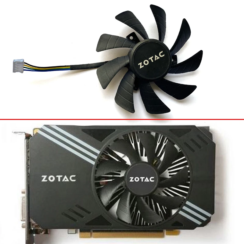 Fai Da Te 85Mm 40Mm T129215Sh 4Pin Pc Ventola Di Raffreddamento Per Zotac N1060Ixoc 6Gd Gtx 1060 3Gb Mini Gpu Ventole Di Raffreddamento Sostituzione T
