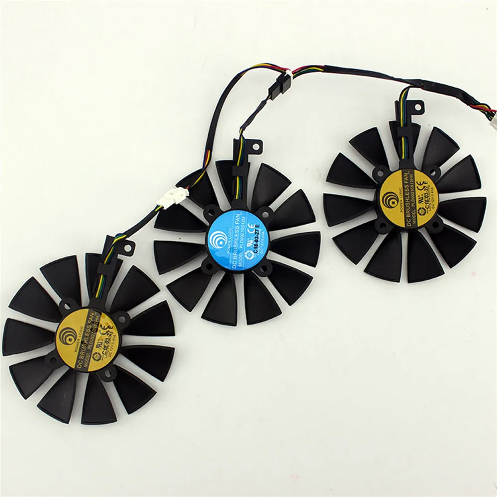 Ventola Della Scheda Grafica Ventola Di Raffreddamento Muslimex Gpu Vga Cooler Per Asus Rog Strix Gtx 1080Ti Gtx 1060 1070 1080 Rx 480