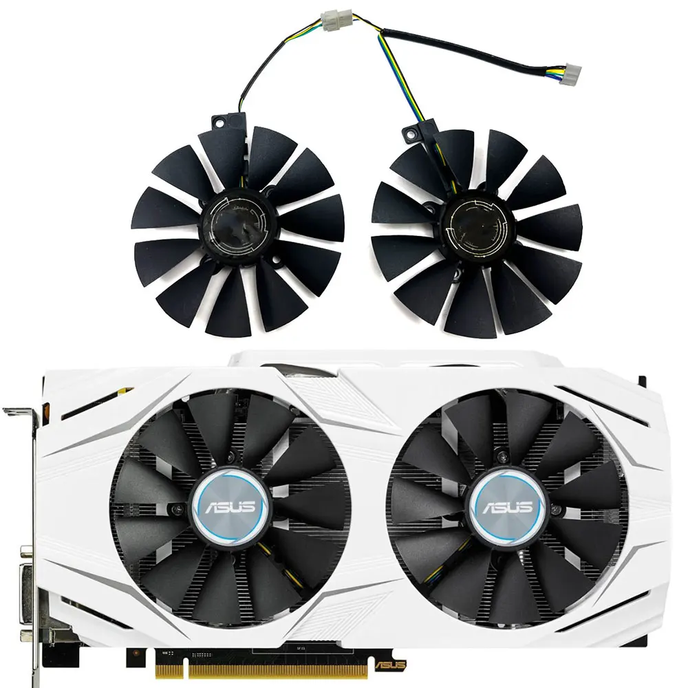 Nuovo 1Set 87Mm Muslimact129215Su Dual-Rx480 Ventola Gpu, Per Asus Dual-Gtx 1070, Dual-Gtx 1060, Dual-Rx 480 Ventola Di Raffreddamento Della Scheda Vi