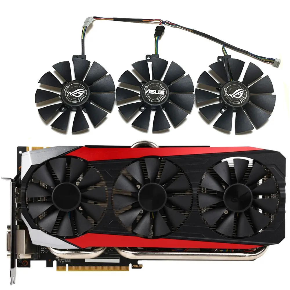 Nuovo 87Mm 6Pin Asus Strix Gtx 980Ti, R9 390, 390X Ventola Di Raffreddamento, Per Asus Gtx 1080Ti, 1080, 1070Ti, 1070, 1060 Ventola Di Raffreddamento 