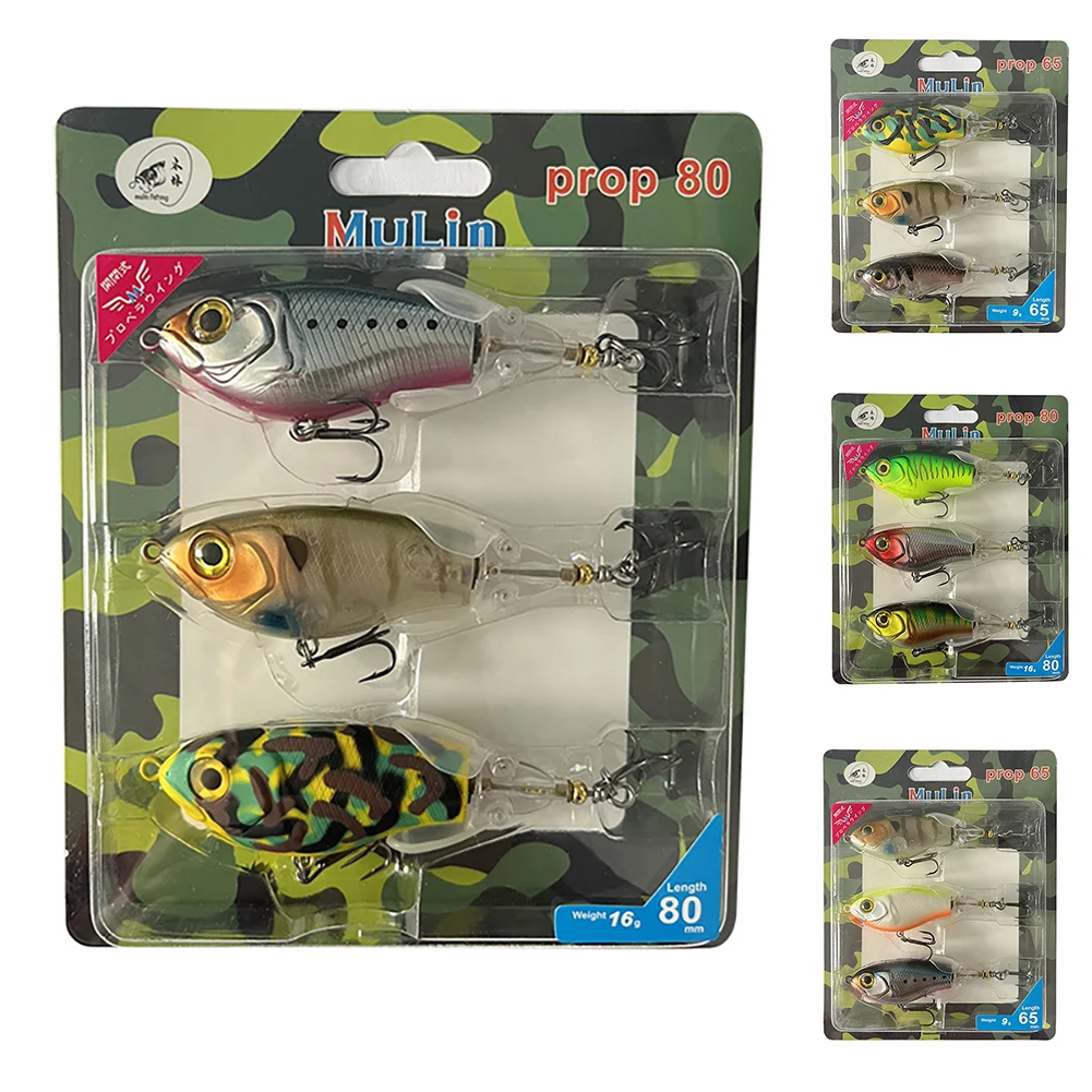 3Pcs Whopper Esche Con Plopping Bass Lure Topwater Floating Rotating Tail Artificial Hard Bait Swimbaits Dropship