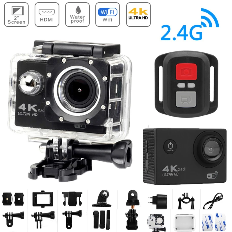 H9R Action Camera Ultra Hd 4K Wifi Telecomando Sport Videoregistratore Videocamera Dvr Go Waterproof Pro Sports Dv Helmet Camera