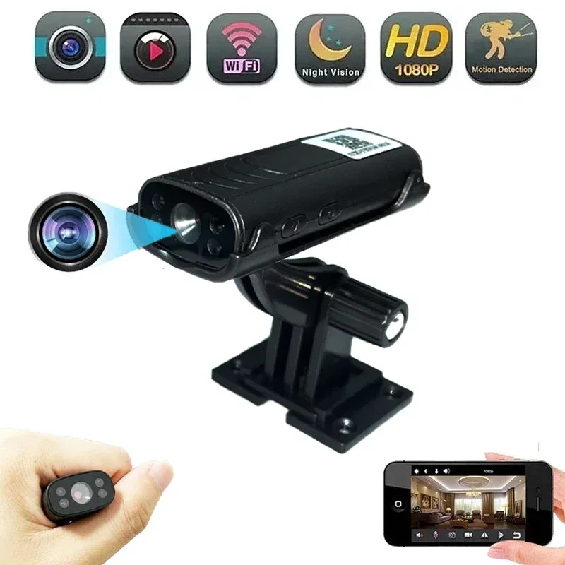 Smart Home Security Mini Camera Wifi 1080P Hd Wireless Remote View Super Nanny Action Cam Piccolo Videoregistratore Action Camera
