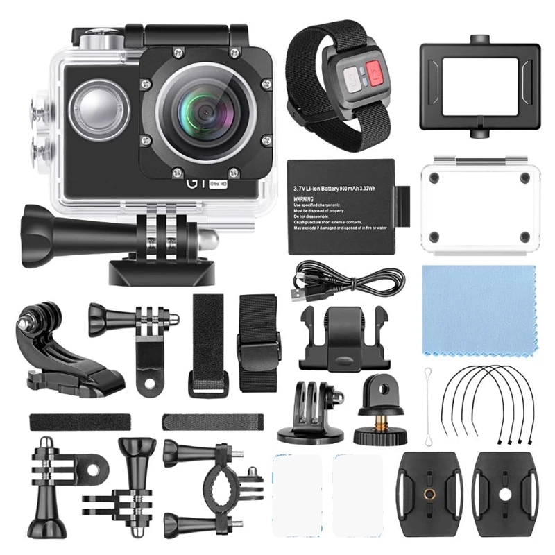 4K Ultra Hd 60Fps Mini Action Camera 30M Impermeabile 4K Sports Camera Dash Cam Videocamera Per Registrazione Action Camera Action Cam