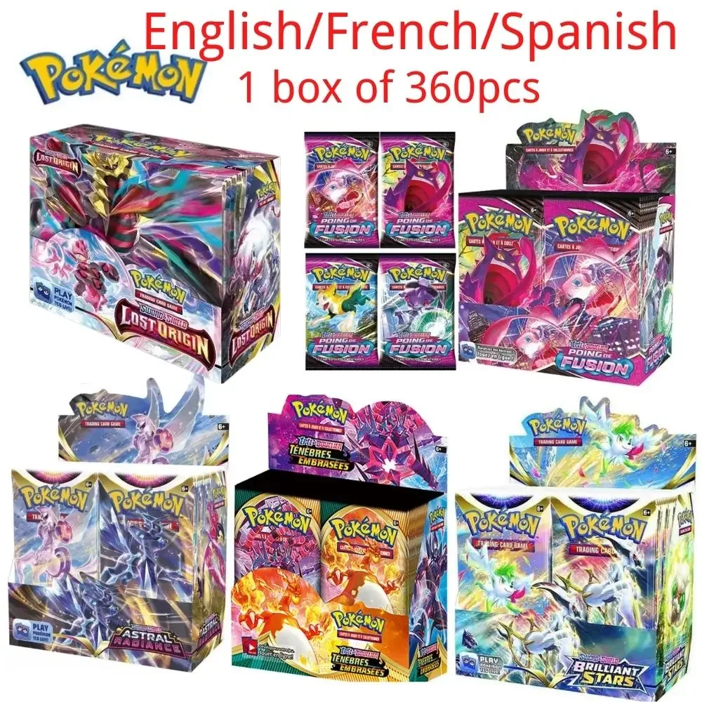 Spagnolo/Francese Pocket Monster Card Corona Inglese Zenith Silver Tempest Lost Origin Brilliant Star Carte Pok É Mon Espa Enol Seri