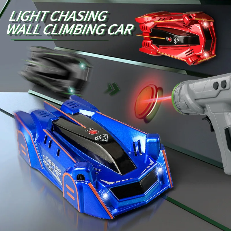 Air Racing Wall Climbing Rc Car Toys Children Boys Infrared Ray Tracking Zero Gravity Laser Guided Rechargable Christmas Toys