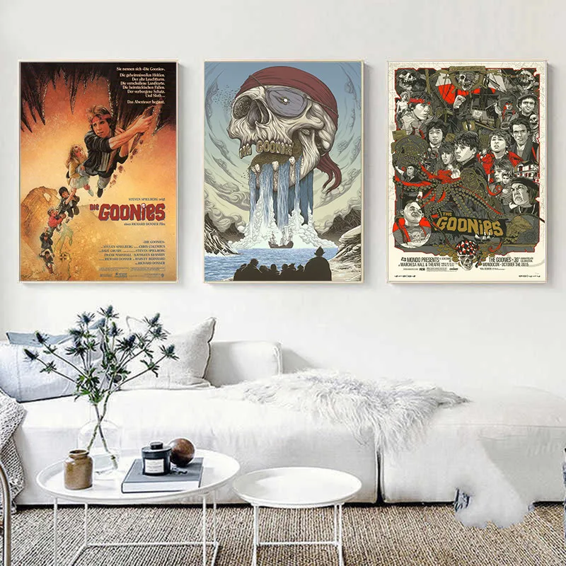 The Goonie Classic Movie Carta Patinata Bianca Poster Pittura Immagine Murale Decorazioni Per La Casa Poster E Stampe Картины На Стен"Bilder
