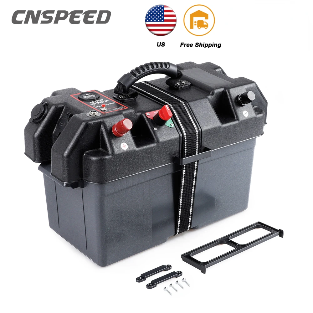 Batteria Per Camper Camper Batteria Usb 12V Trolling Motor Power Center Station Porta Caricatore Gruppo In Plastica Batterie 24 E 27 Dimensioni