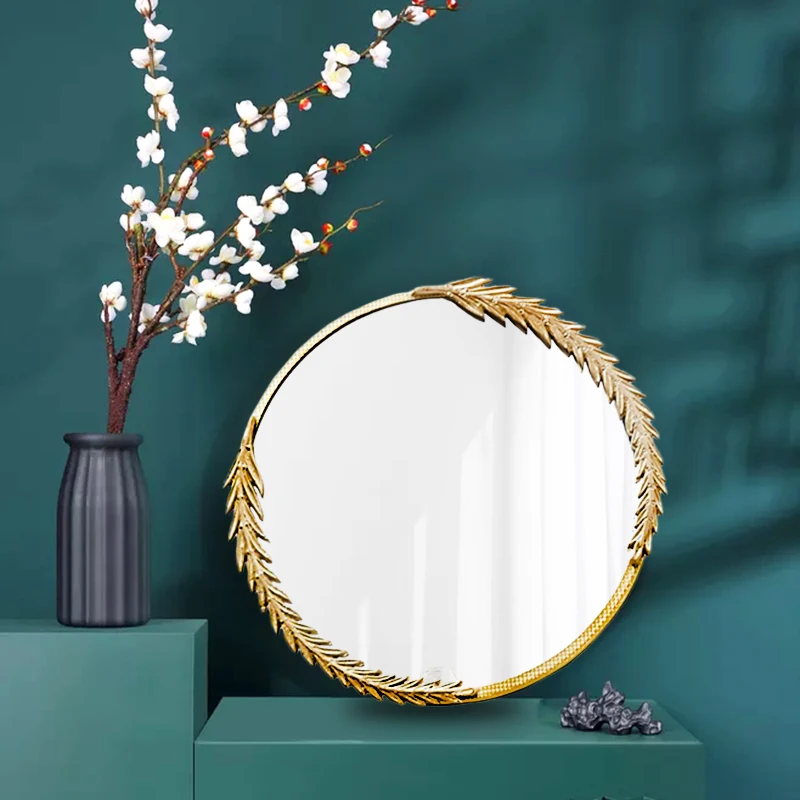 Specchi Dorati Nordici Display Bordo Luce Trucco Specchio Da Barba Doccia Estetica Espejos Para Maquillaje Miglioramento Della Casa