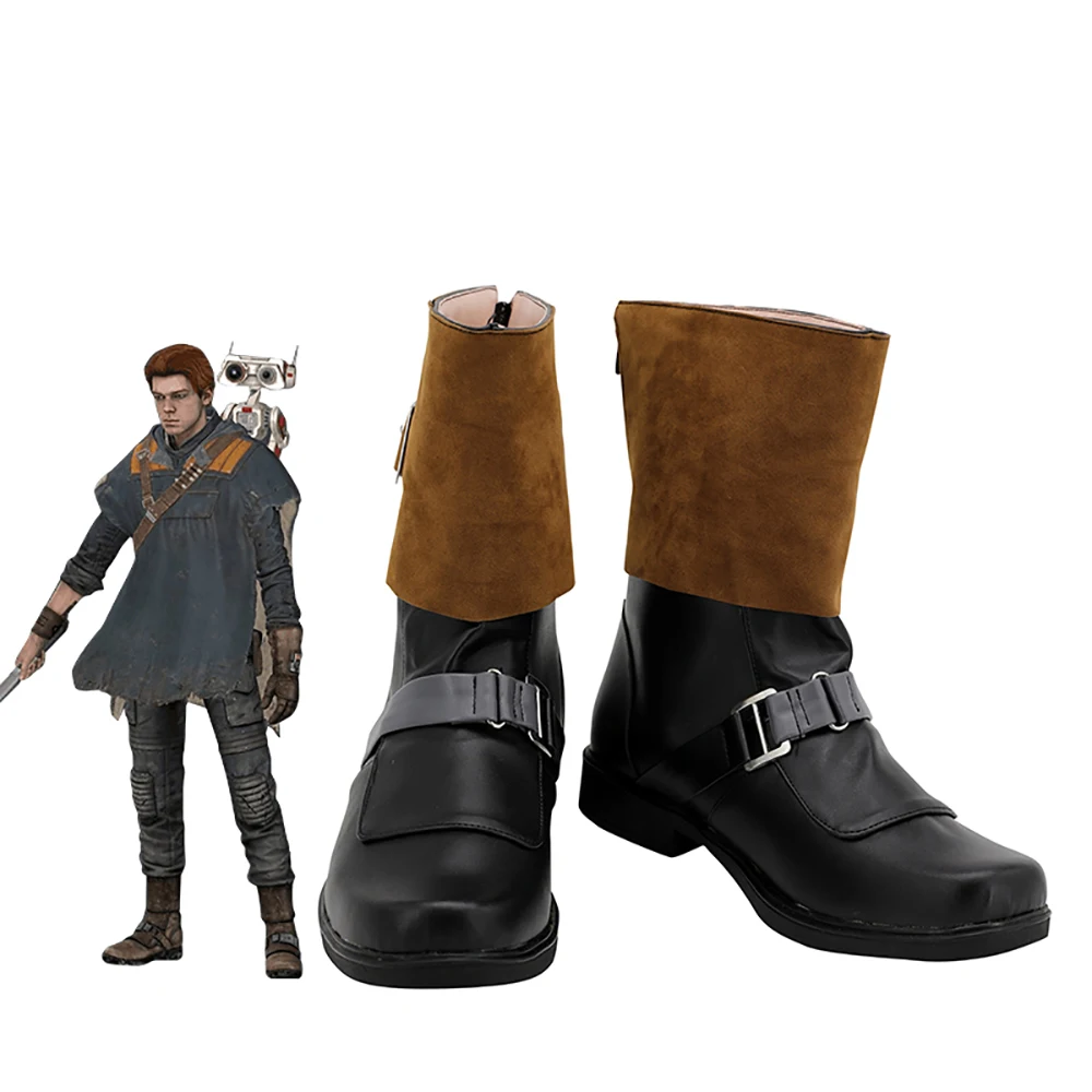Jedi: Ordine Caduta Cal Kestis Stivali Cosplay Scarpe In Pelle Su Misura Di Qualsiasi Dimensione