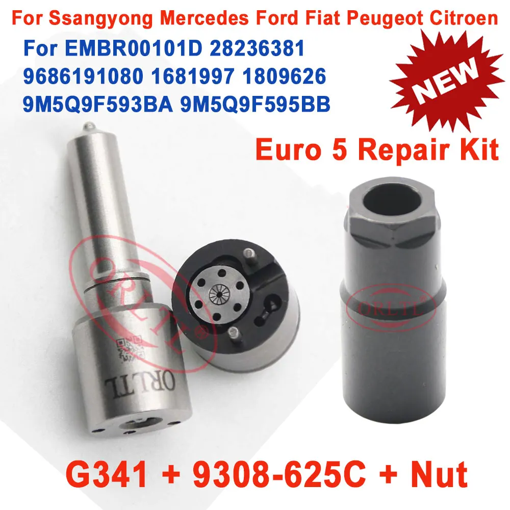 Ugello G341 L341Pbd/Prd Valvola Iniettori 9308-625C Kit Di Riparazione Dado (7135-581) Per 28236381 Embr00101D 9686191080 9686191080