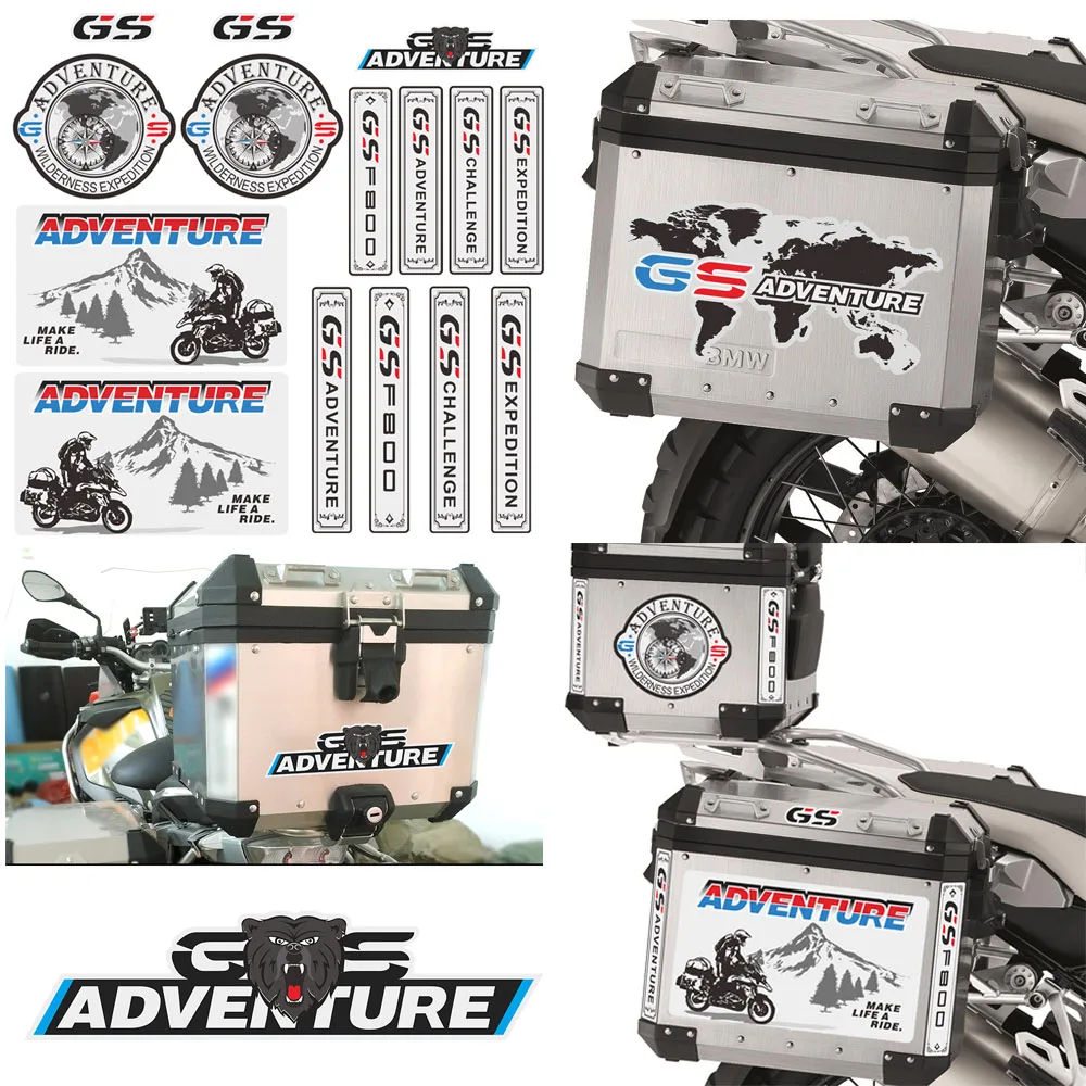Per Bmw F800Gs F800 Gs Moto Sticker Decal Tail Top Side Panniers Bagagli Custodia In Alluminio Adv Adventure Moto Film