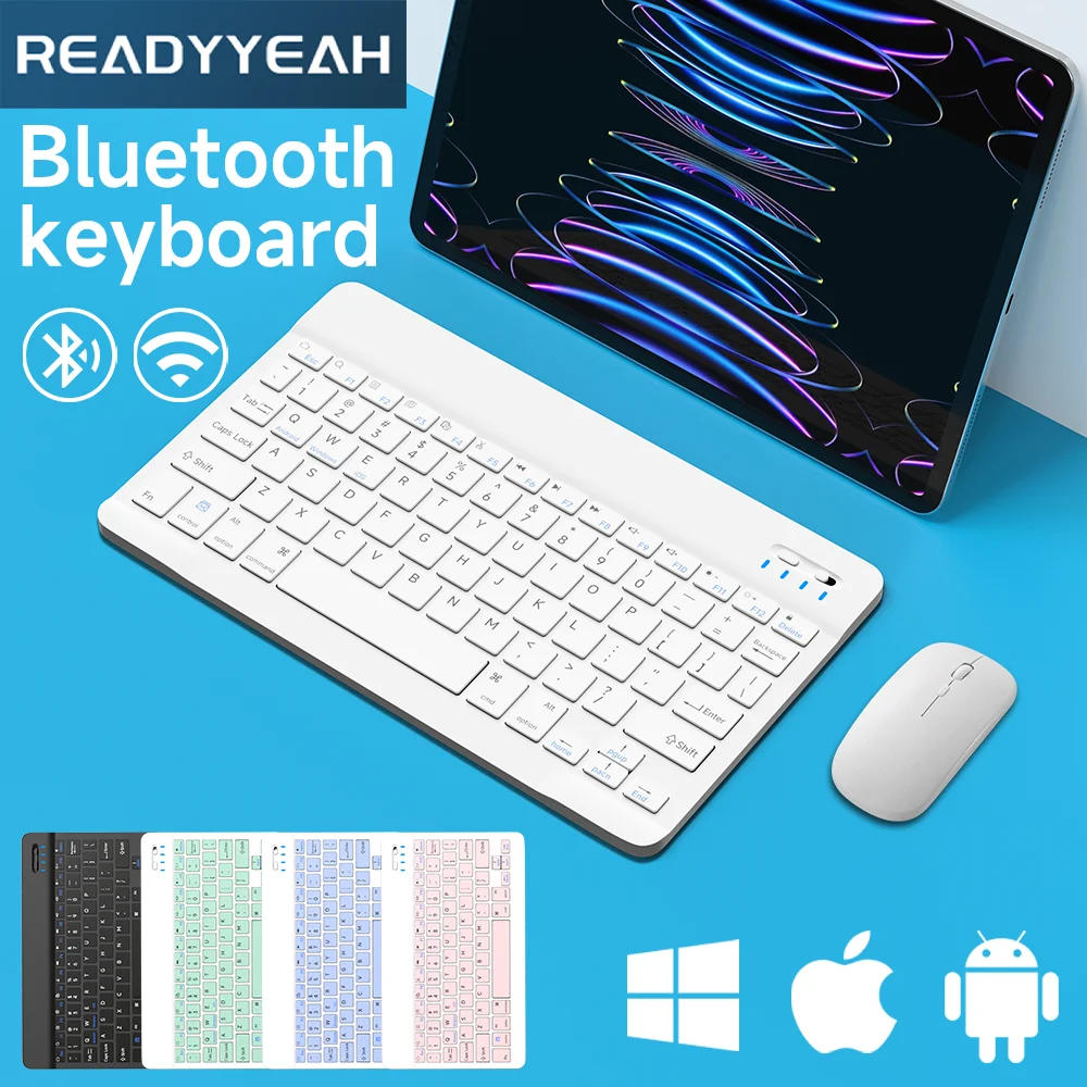 Per Ipad Mini Tastiera Per Android Ios Windows Tastiera Wireless Bluetooth Per Samsung Apple Phone Tablet Tastiera E Mouse