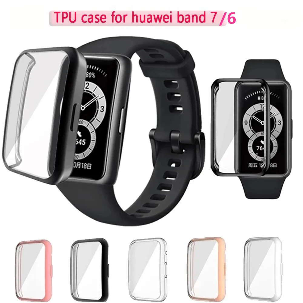 Custodia Per Huawei Honor Band 7 Paraurti Protettivo In Tpu Protezione Completa Dello Schermo Per Huawei Honor Band 6 Huawiweiband 7 Custodia Morbida