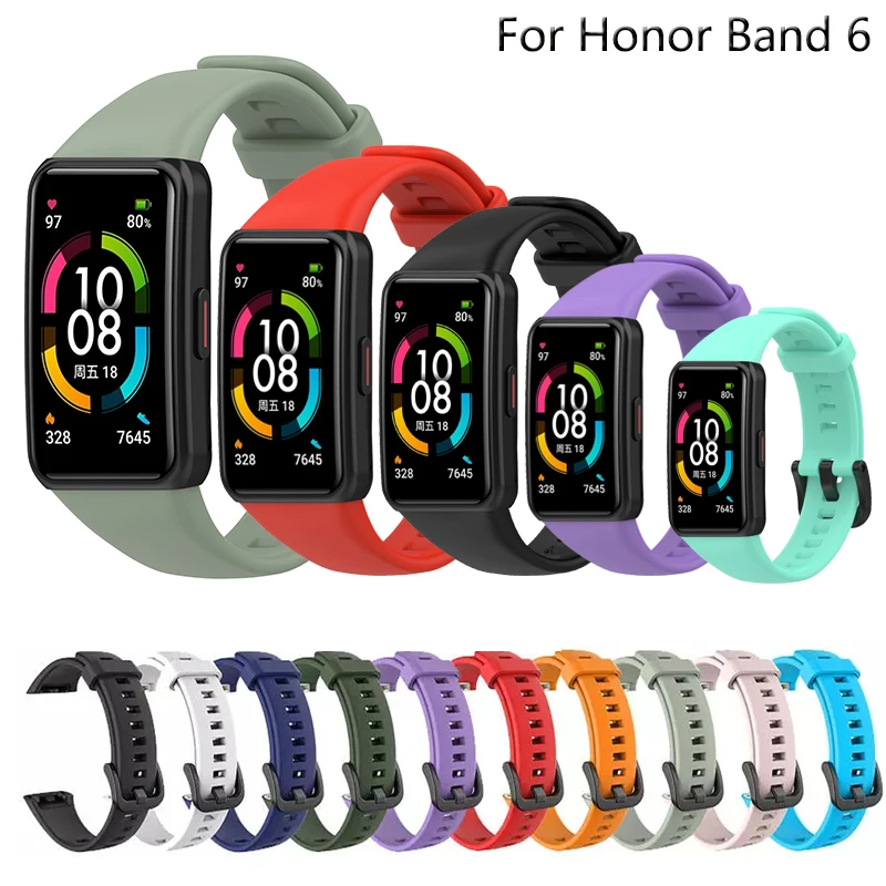 Cinturini Sportivi In Silicone Morbido Sportivo Per Huawei Band 6 Pro / Honor Band 6 / Honor Band 7 Bracciale Da Polso