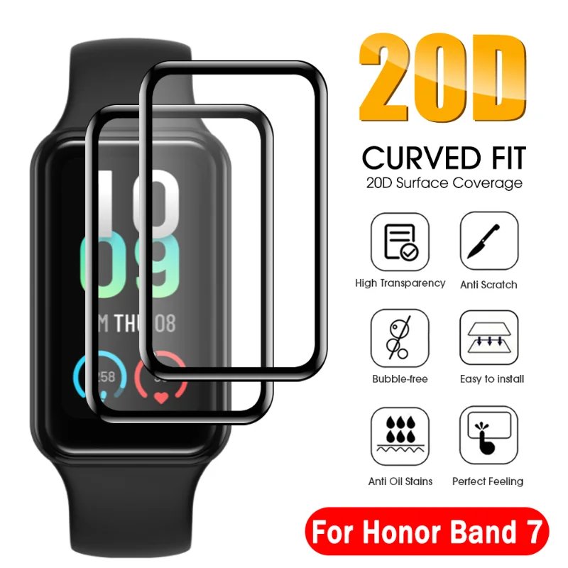 1-5 Pezzi Pellicola Curva Per Huawei Honor Watch Band 7 Band7 Smart Watch Accessori Proteggi Schermo Per Honor Band 7 Pellicola Protettiva