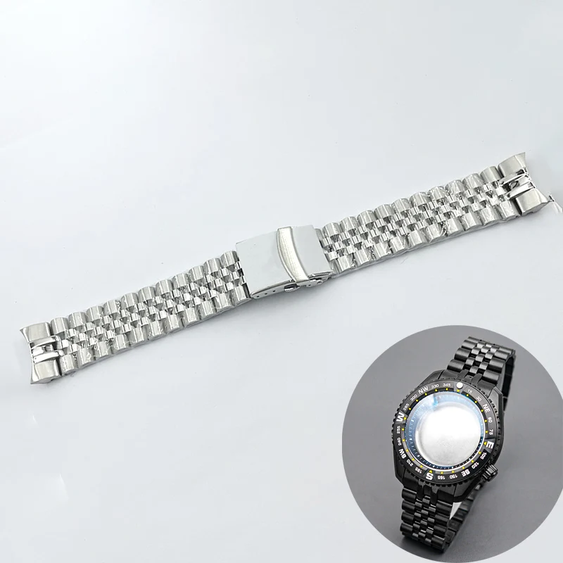 Cinturino Per Orologio Lx Da 22Mm Adatto A Seiko Lx Snr025 Snr027 Custodia Per Orologio Subacqueo Distribuzione Con Fibbia Pieghevole Bracciale Per Or