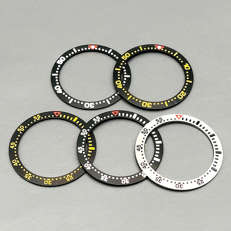 38Mm * 30.5Mm Flat Steel/Ceramic Bezel Insert Ring Fit Seiko Spb185 Spb187 Watch Case Nh35 Nh36 Case Diving Case Bezel Ring