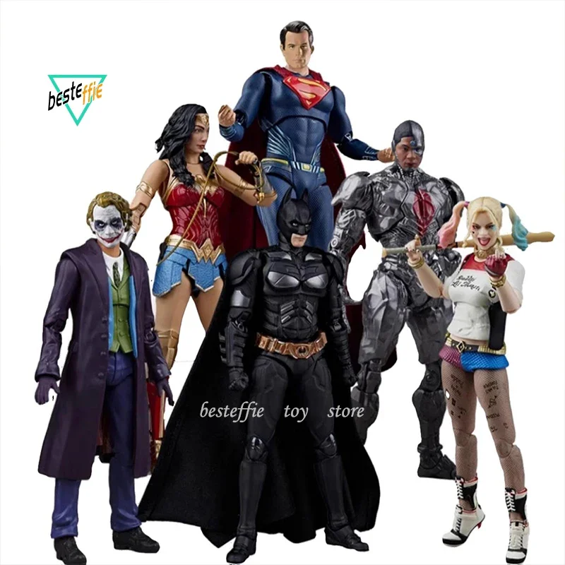 Dc Batman Anime Figure Justice Alliance Mobile Anime Figure Statua In Pvc Joker Batman Superman Figurine Room Ornament Boy Gifts