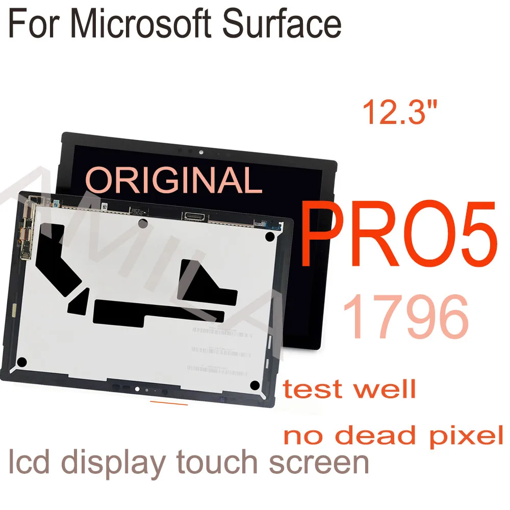 Lcd Pro5 Originale Per Microsoft Surface Pro 5 1796 Display Lcd Touch Screen Digitizer Assembly Muslimate Surface Pro5 Pro6 1807