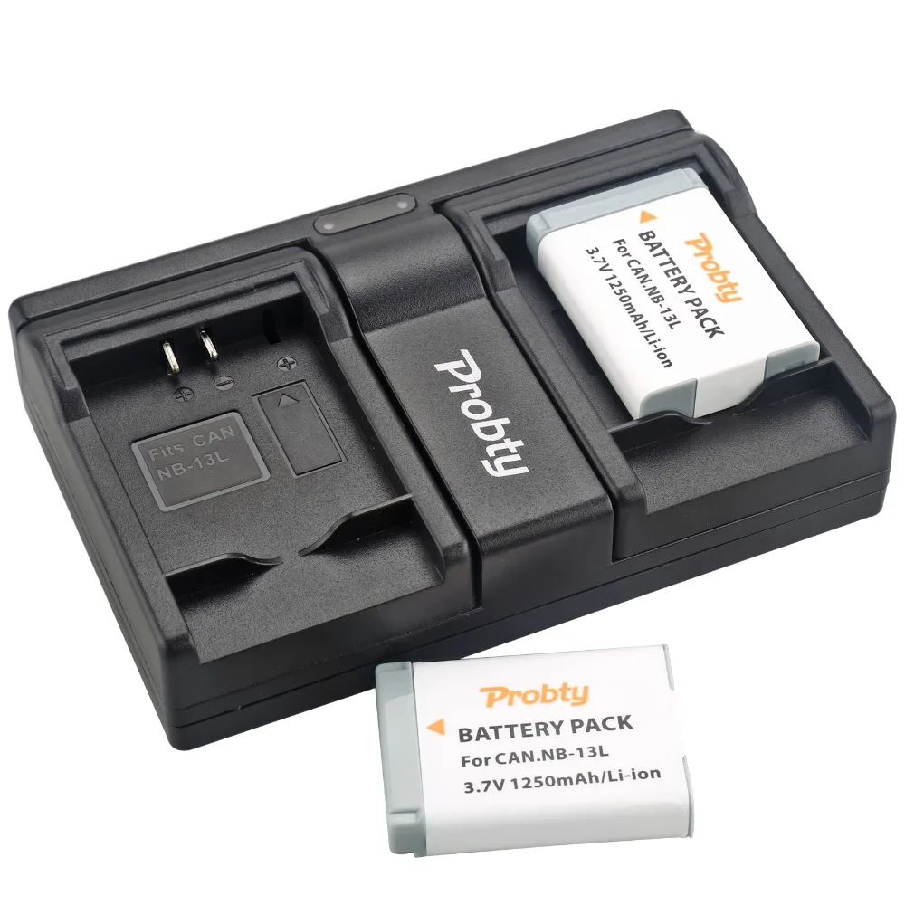 2 Pezzi Nb-13L Batteria Nb 13L + Caricatore Doppio Usb Per Fotocamera Canon Powershot G5 X G7 X G7 X Mark Ii G9 X Sx620 Hs Sx720 Hs