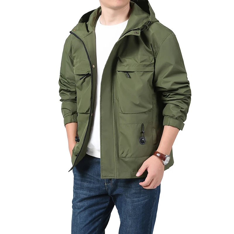 2024 New Spring Autumn Men Tactical Jacket Us Army M65 Military Field Jacket Trench Coats Felpa Con Cappuccio Casaco Masculino Windbreaker