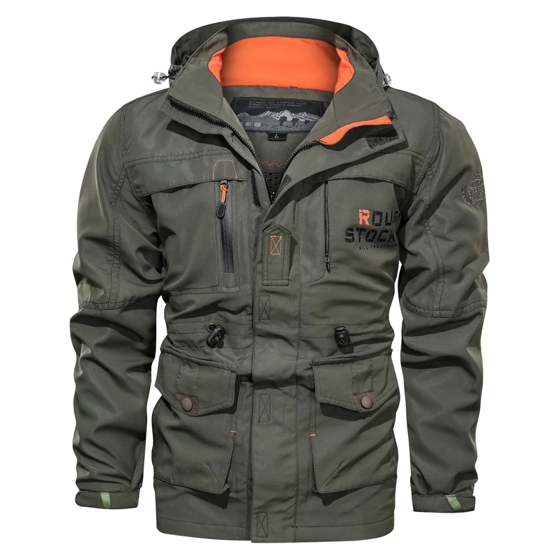 2022 New Spring Autumn Men Tactical Jacket Us Army M65 Military Field Jacket Trench Coats Felpa Con Cappuccio Casaco Masculino Windbreaker
