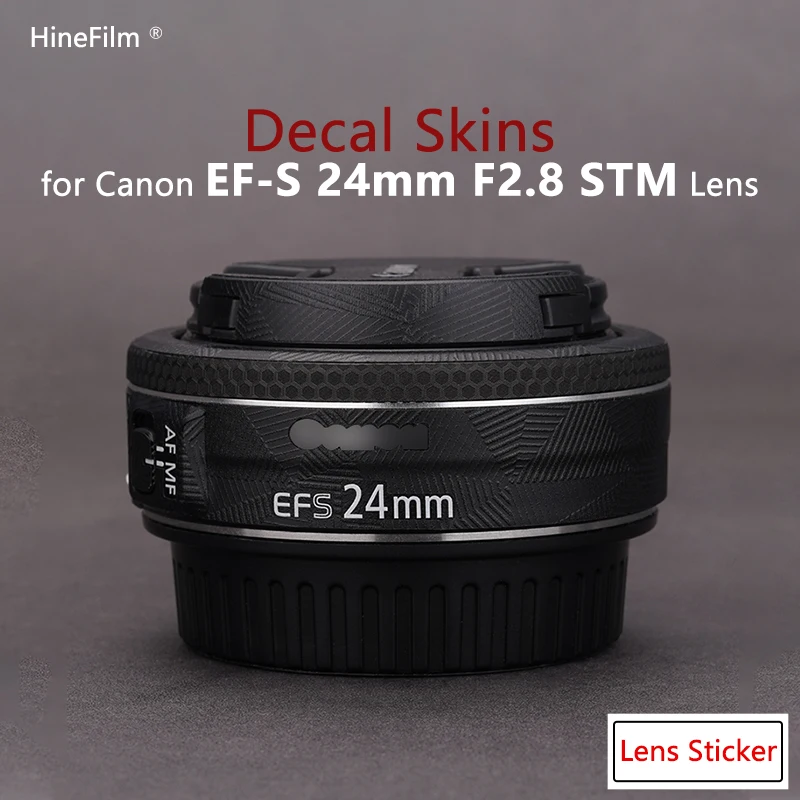 Efs 24 F2.8 Lens Decal Skin Efs24F2.8 Adesivi Per Lenti Per Canon Ef-S 24Mm F/2.8 Stm Lens Sticker Pellicola Antigraffio Per Copertura In Ordito