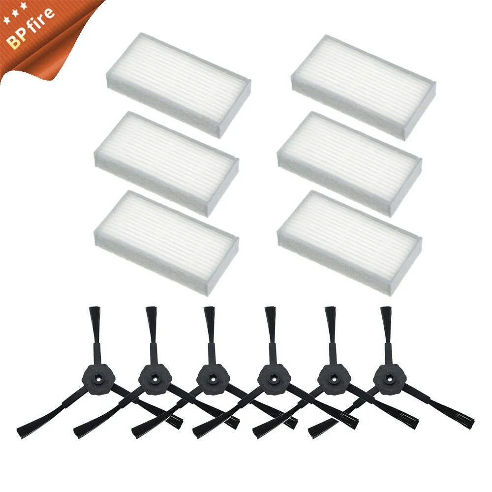 6X Spazzola Laterale 6X Hepa Filtro Kit Per Chuwi Ilife V5S V5 X5 Ilife V3S V3S Pro V3L V5S Pro V50 Robot Aspirapolvere Bpfire