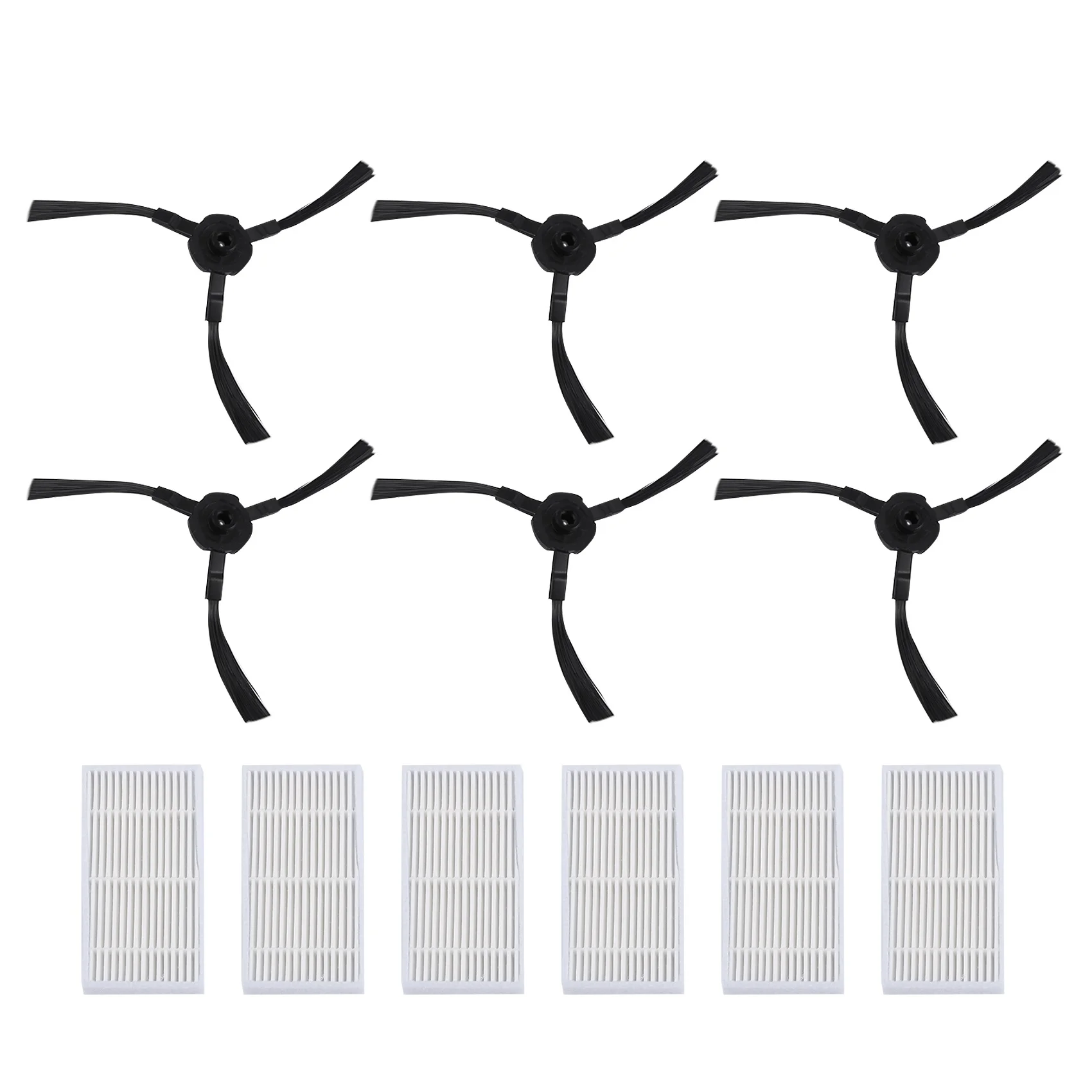 6X Spazzola Laterale 6X Kit Filtro Hepa Per Chuwi Ilife V5S V5 X5 Ilife V3S V3S Pro V3L V5S Pro V50 Robot Aspirapolvere Parti
