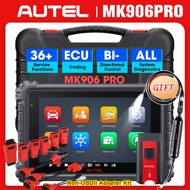 Autel Maxicom Mk906Pro Scanner Diagnostico Strumenti Diagnostici Di Codifica Ecu Controllo Bidirezionale Adattatori Obd1 Kit Adattatore Non Obdii