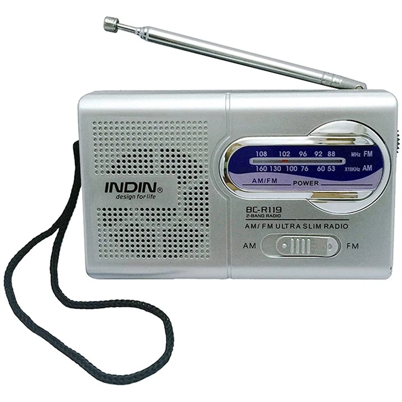 Ricevitore Radio Esterno Portatile Antenna Radio Am/Fm Antenna Ricevitore Telescopico 3V Multifunzione Anziani Radio