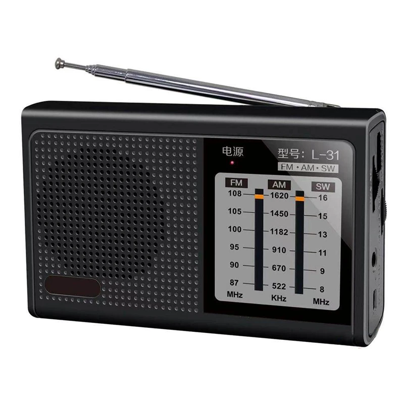 Le Migliori Offerte Mini Radio Portatile Full Band Portatile Usb Ricaricabile Fm Am Sw Dispositivi Altoparlanti Retrò Con Antenna Retrattile L-31