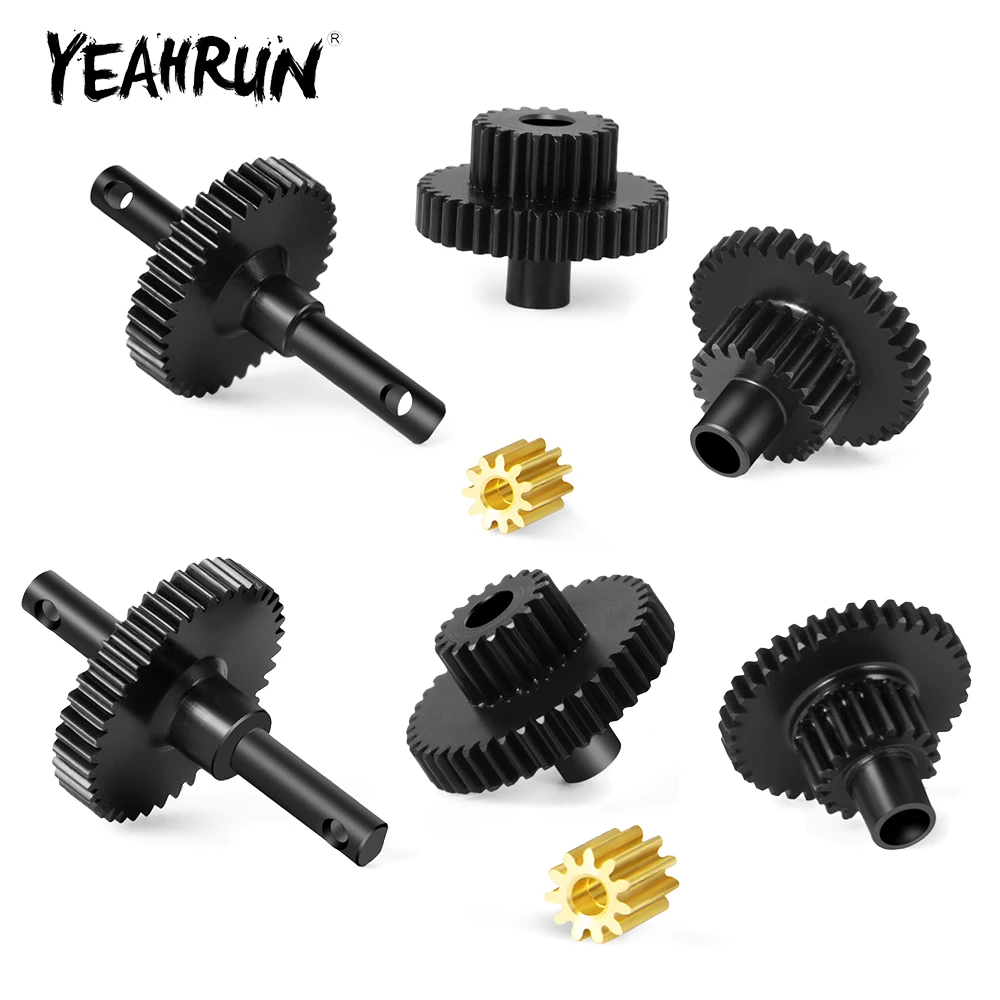 Yeahrun Steel Trasmissione Gear Gear Set Overdrive / Underdrive Per Trx-4M Bronco Defender 1/18 Rc Crawler Car Model Parts