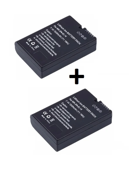 Pacchetto 2 Batterys En-El14 Di Ricambio Per Nikon D5300 D5200 D5100 D3300 D3200 D3100 P7100 P7700 P7800 P7000